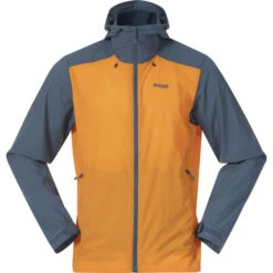 Bergans Skar Light Windbreaker Jacket Men, Orange/Bleu Pétrole