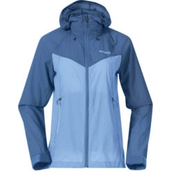 Bergans Skar Light Windbreaker Jacket Women, Bleu/Bleu Pétrole