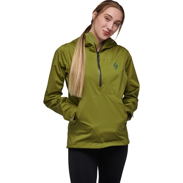 Black Diamond Stormline Stretch Anorak Women, Olive 2 Black Diamond Stormline Stretch Anorak Women, Olive – Image 2