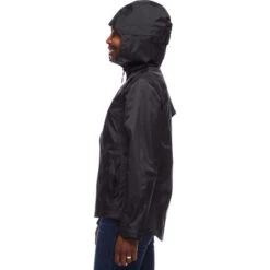 Black Diamond TreeLine Veste Imperméable Femme, Noir -komperdell boutique black diamond treeline rain shell jacket women black 4