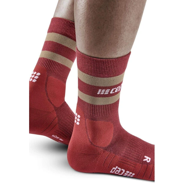 Cep Hiking 80's Mid Cut Socks Women, Rouge/gris 4 Cep Hiking 80's Mid Cut Socks Women, Rouge/gris – Image 4