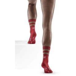 Cep Hiking 80's Mid Cut Socks Women, Rouge/gris 10 Cep Hiking 80's Mid Cut Socks Women, Rouge/gris -komperdell boutique cep hiking 80s mid cut socks women berry sand 5