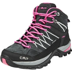 CMP Campagnolo Rigel WP Chaussures De Trekking Mi-hautes Femme, Gris/rose