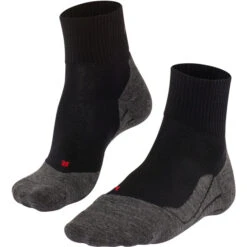 Falke TK5 Wool Chaussettes De Trekking Courtes Homme, Noir/gris