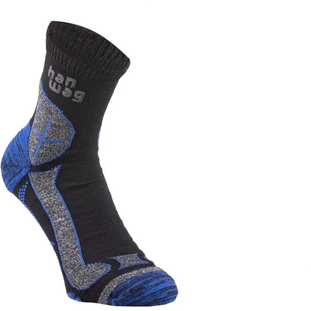 Hanwag Hike Chaussettes En Mérinos, Noir/bleu 1 Hanwag Hike Chaussettes En Mérinos, Noir/bleu