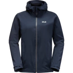 Jack Wolfskin Pack & Go Veste Shell Femme, Bleu