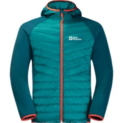 Jack Wolfskin Routeburn Pro Veste Hybride Homme, Bleu Pétrole