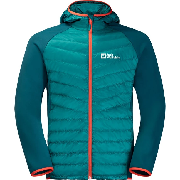 Jack Wolfskin Routeburn Pro Veste Hybride Homme, Bleu Pétrole 1 Jack Wolfskin Routeburn Pro Veste Hybride Homme, Bleu Pétrole