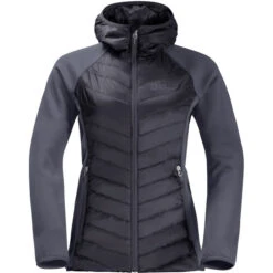 Jack Wolfskin Routeburn Pro Hybrid Jacket Women, Gris