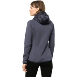 Jack Wolfskin Routeburn Pro Hybrid Jacket Women, Gris -komperdell boutique jack wolfskin routeburn pro hybrid jacket women graphite 3