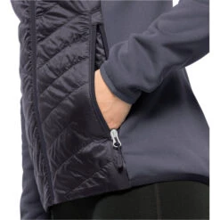 Jack Wolfskin Routeburn Pro Hybrid Jacket Women, Gris -komperdell boutique jack wolfskin routeburn pro hybrid jacket women graphite 4
