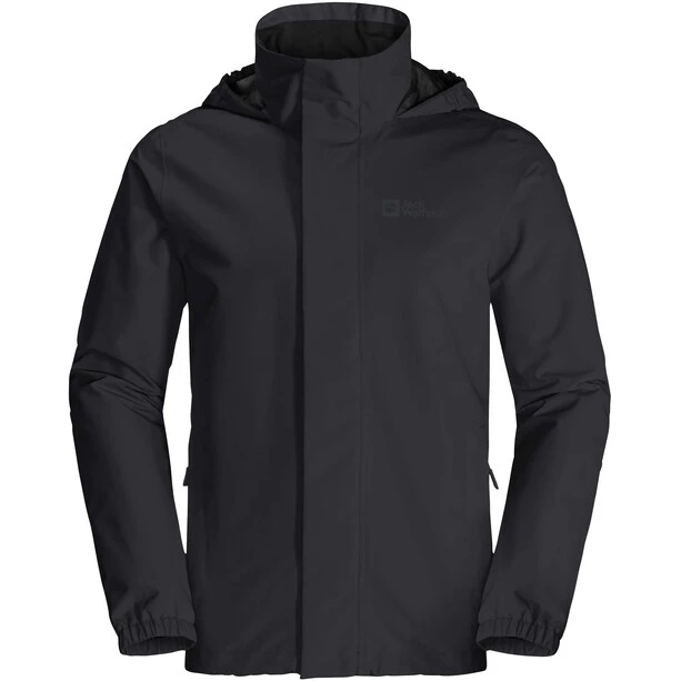 Jack Wolfskin Stormy Point Veste 2L Homme, Noir 1 Jack Wolfskin Stormy Point Veste 2L Homme, Noir