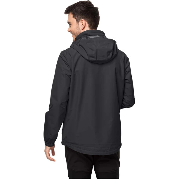 Jack Wolfskin Stormy Point Veste 2L Homme, Noir 3 Jack Wolfskin Stormy Point Veste 2L Homme, Noir – Image 3