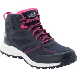 Jack Wolfskin Woodland Texapore Chaussures Mi-hautes Enfant, Bleu