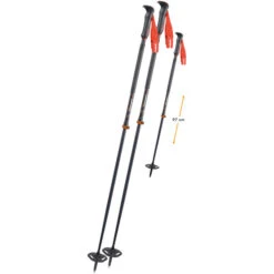 Komperdell Descent TI Vario Poteaux, Noir -komperdell boutique komperdell descent ti vario poles steelgrey orange 3