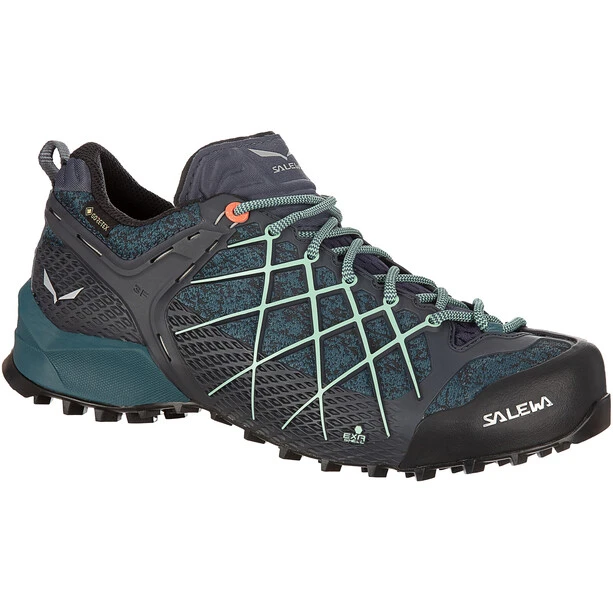 SALEWA Wildfire GTX Chaussures Femme, Gris/Bleu Pétrole 1 SALEWA Wildfire GTX Chaussures Femme, Gris/Bleu Pétrole