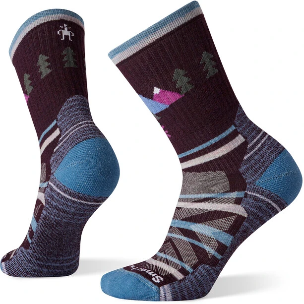 Smartwool Hike Light Cushion Under The Stars Chaussettes Mi-Hautes Femme, Rouge 1 Smartwool Hike Light Cushion Under The Stars Chaussettes Mi-Hautes Femme, Rouge