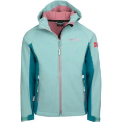 TROLLKIDS Kristiansand Veste Fille, Vert/violet