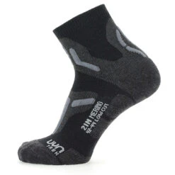 UYN Trekking Chaussettes Basses En Mérinos 2in Homme, Noir/gris