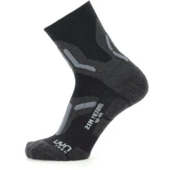 UYN Trekking Chaussettes Mérinos 2in Homme, Noir/gris