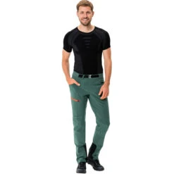 VAUDE Tekoa Biobased Pantalon Homme, Vert -komperdell boutique vaude tekoa biobased pants men dusty forest 5